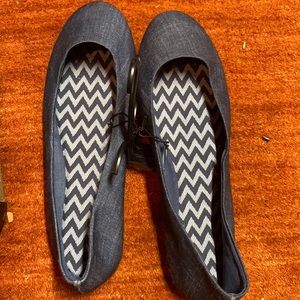 Denim flats